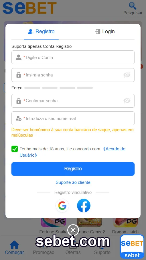 Valoriza depósitos pequenos em jogos online